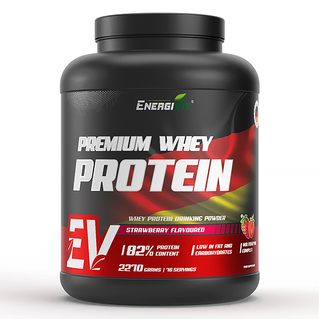 Протеин EnergiVit Premium Whey 2270 г Клубника