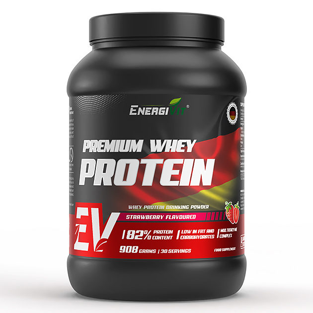 Протеин EnergiVit Premium Whey 908 г Клубника
