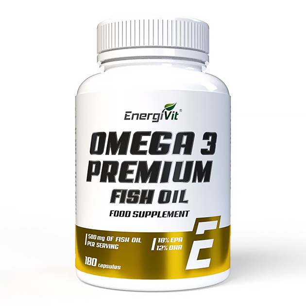 Рыбий жир EnergiVit Omega-3 Premium Fish 500 мг 180 кап Рыбий жир EnergiVit Omega-3 Premium Fish 500 мг 180 кап