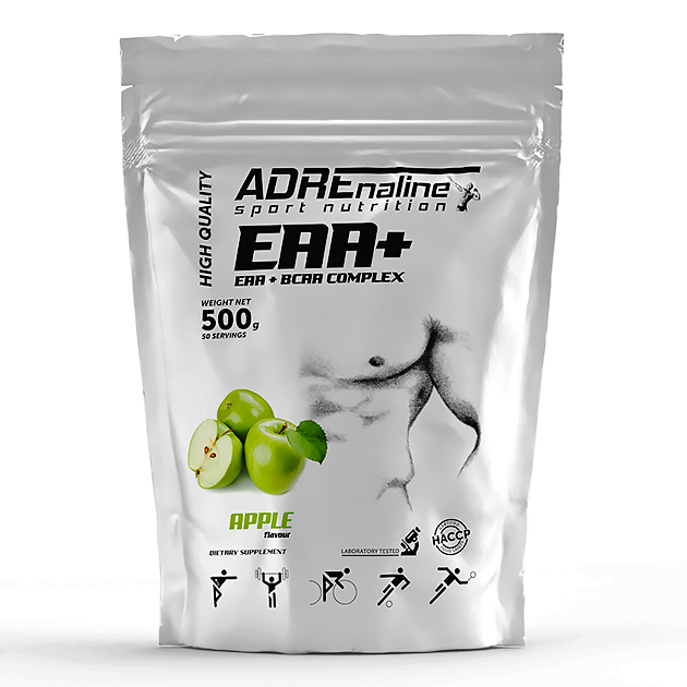 Аминокислоты Adrenaline BCAA+EAA Complex 500 г Яблоко