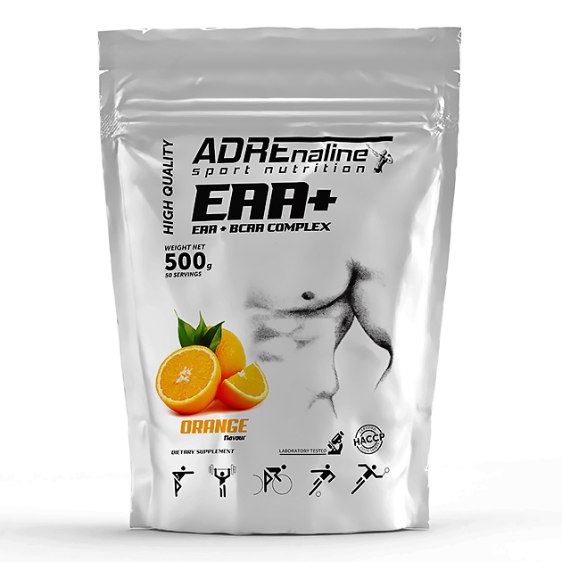 Аминокислоты Adrenaline BCAA+EAA Complex 500 г Апельсин Аминокислоты Adrenaline BCAA+EAA Complex 500 г Апельсин