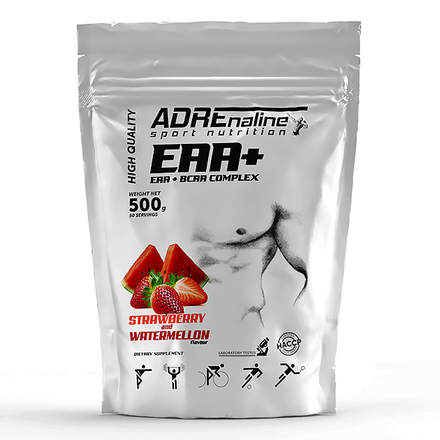 Аминокислоты Adrenaline BCAA+EAA Complex 500 г Арбуз-Клубник...