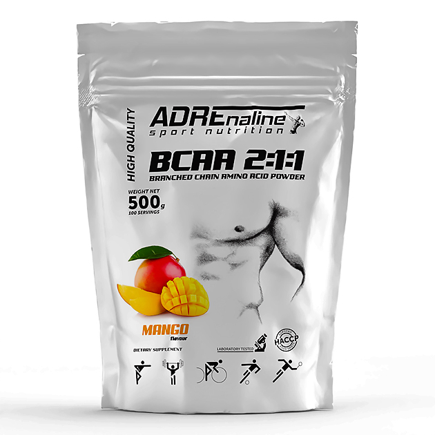 Аминокислоты Adrenaline BCAA 2:1:1 500 г Манго