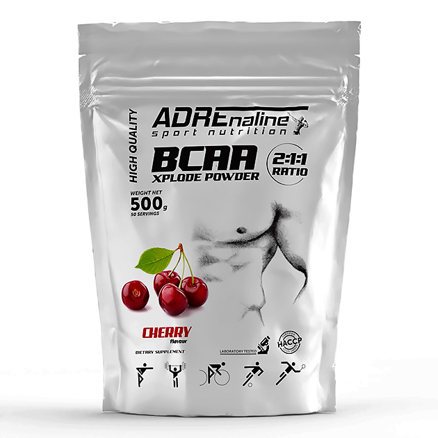 Аминокислоты Adrenaline BCAA Xplode 2:1:1 500 г Вишня Аминокислоты Adrenaline BCAA Xplode 2:1:1 500 г Вишня