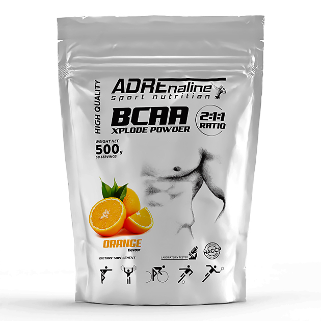 Аминокислоты Adrenaline BCAA Xplode 2:1:1 500 г Апельсин