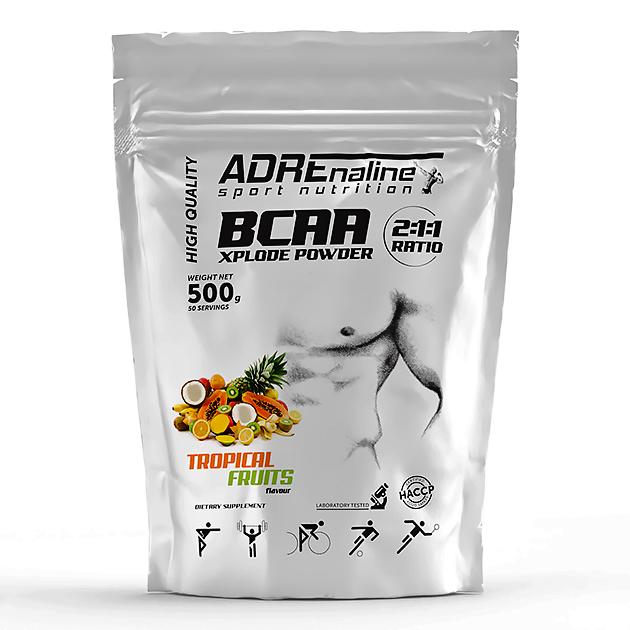 Аминокислоты Adrenaline BCAA Xplode 2:1:1 500 г Тропический