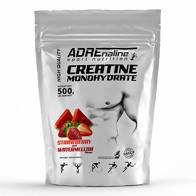 Креатин Adrenaline Creatine Monohydrate 500 г Клубника-Арбуз Креатин Adrenaline Creatine Monohydrate 500 г Клубника-Арбуз