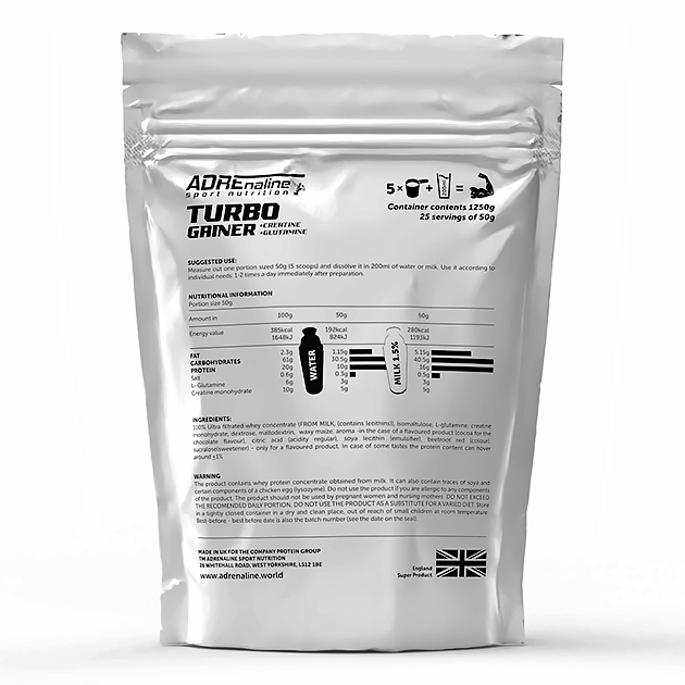 Гейнер Adrenaline Turbo Gainer 1800 г Банан-1 Гейнер Adrenaline Turbo Gainer 1800 г Банан-1