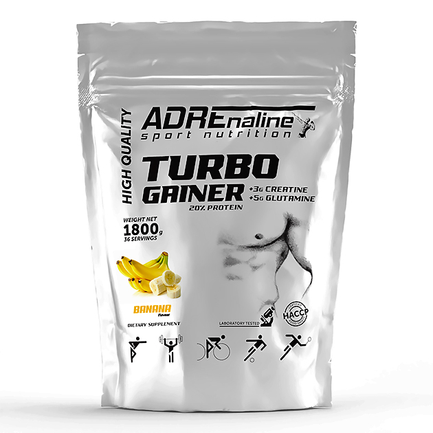 Гейнер Adrenaline Turbo Gainer 1800 г Банан Гейнер Adrenaline Turbo Gainer 1800 г Банан