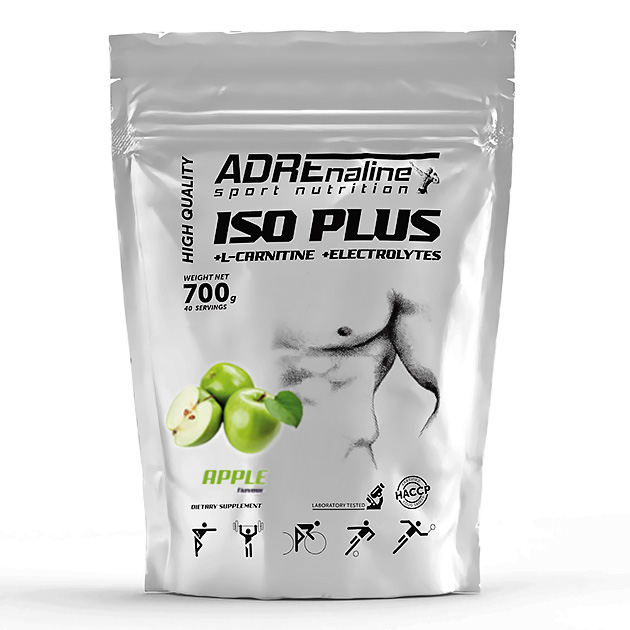 Изотоник Adrenaline ISO PLUS 700 г Яблоко