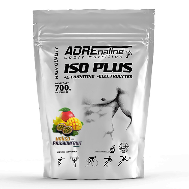 Изотоник Adrenaline ISO PLUS 700 г Манго-Моракуйя