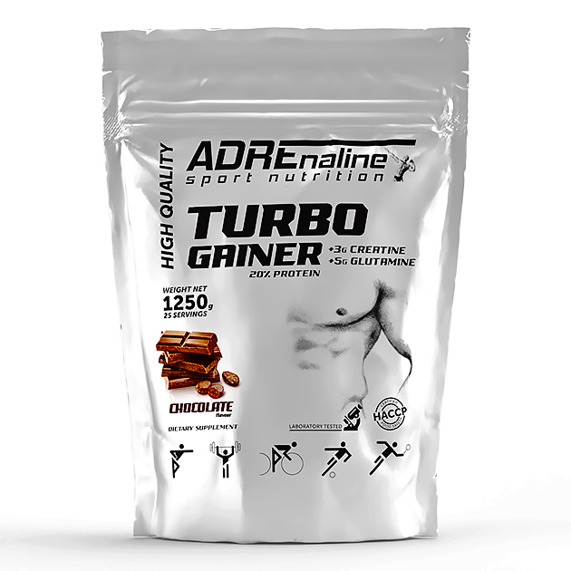 Гейнер Adrenaline Turbo Gainer 1250 г Шоколад Гейнер Adrenaline Turbo Gainer 1250 г Шоколад