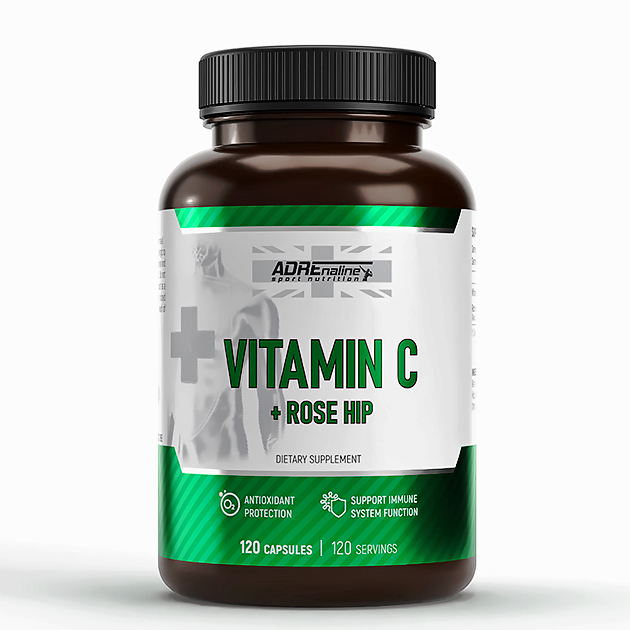 Витамины Adrenaline Vitamin C+ Rose Hip 120 кап