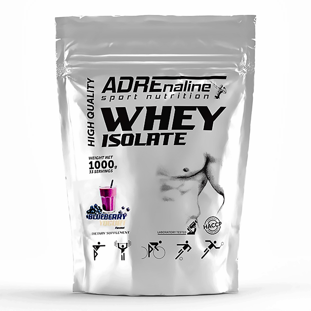 Протеин Adrenaline Whey Isolate 1000 г Черничный йогурт Протеин Adrenaline Whey Isolate 1000 г Черничный йогурт