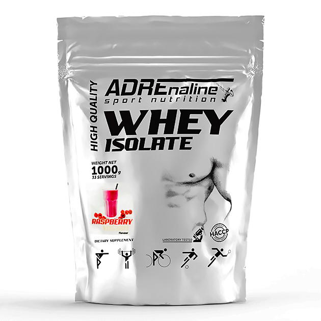 Протеин Adrenaline Whey Isolate 1000 г Малиновый йогурт Протеин Adrenaline Whey Isolate 1000 г Малиновый йогурт