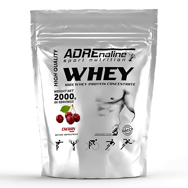 Протеин Adrenaline Whey 100% 2000 г Вишня Протеин Adrenaline Whey 100% 2000 г Вишня
