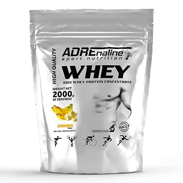 Протеин Adrenaline Whey 100% 1000 г Банан
