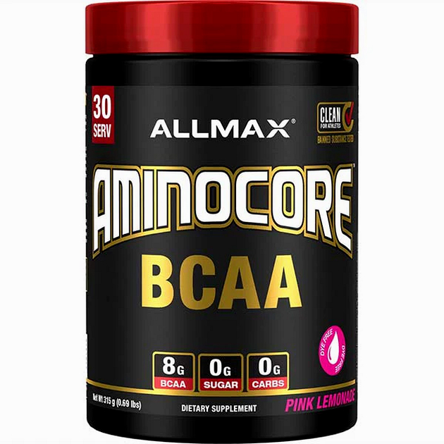 Замовити Незамінні амінокислоти AllMax AminoCore BCAA 315 г Рожевий лимонад Незамінні амінокислоти AllMax AminoCore BCAA 315 г Рожевий лимонад