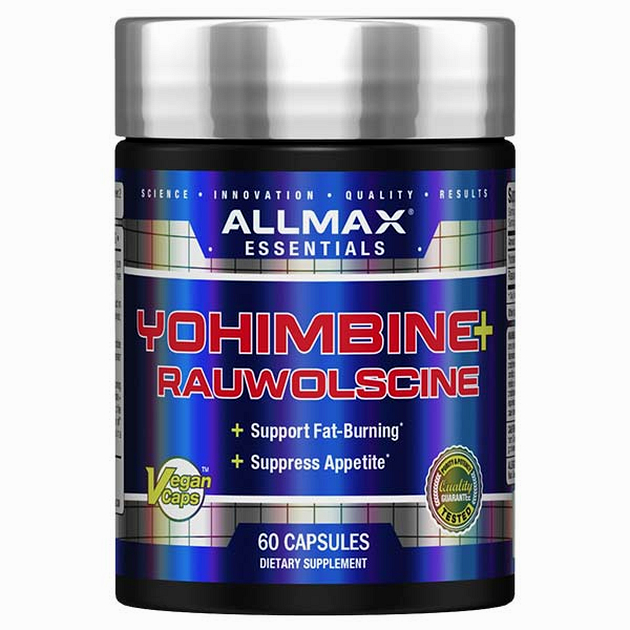 Замовити Жироспалювач AllMax Essentials Yohimbine+Rauwolscine 60 кап Жироспалювач AllMax Essentials Yohimbine+Rauwolscine 60 кап