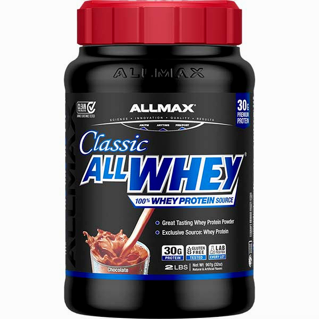 Замовити Сироватковий протеїн AllMax AllWhey Classic 907 г Шоколад Сироватковий протеїн AllMax AllWhey Classic 907 г Шоколад