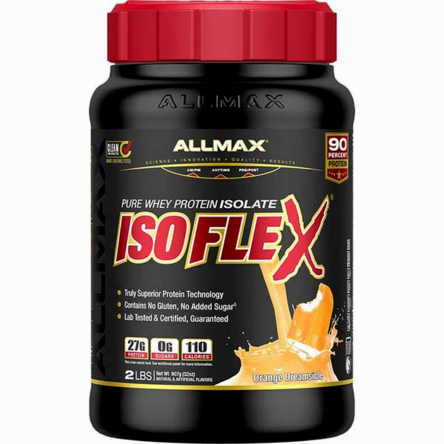 Замовити Ізолят протеїну AllMax Isoflex 907 г Апельсинове морозиво Ізолят протеїну AllMax Isoflex 907 г Апельсинове морозиво