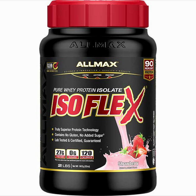 Замовити Ізолят протеїну AllMax Isoflex 907 г Полуниця Ізолят протеїну AllMax Isoflex 907 г Полуниця