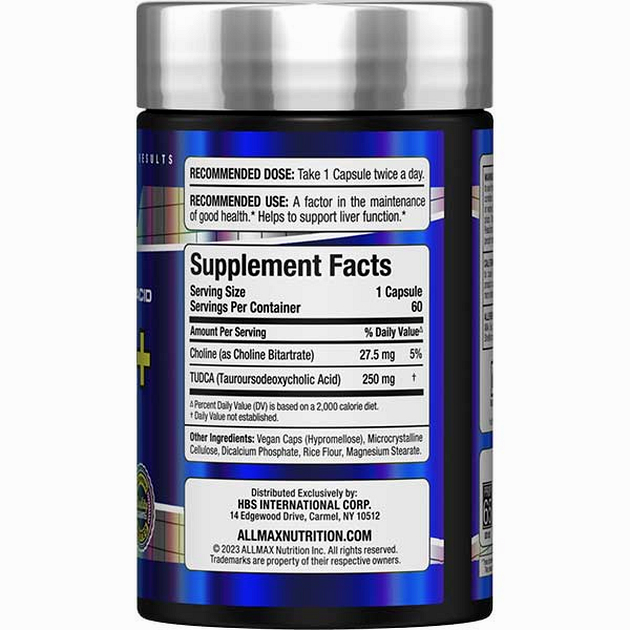 Детоксикація печінки AllMax Essentials TUDCA 60 кап-1 Детоксикація печінки AllMax Essentials TUDCA 60 кап-1