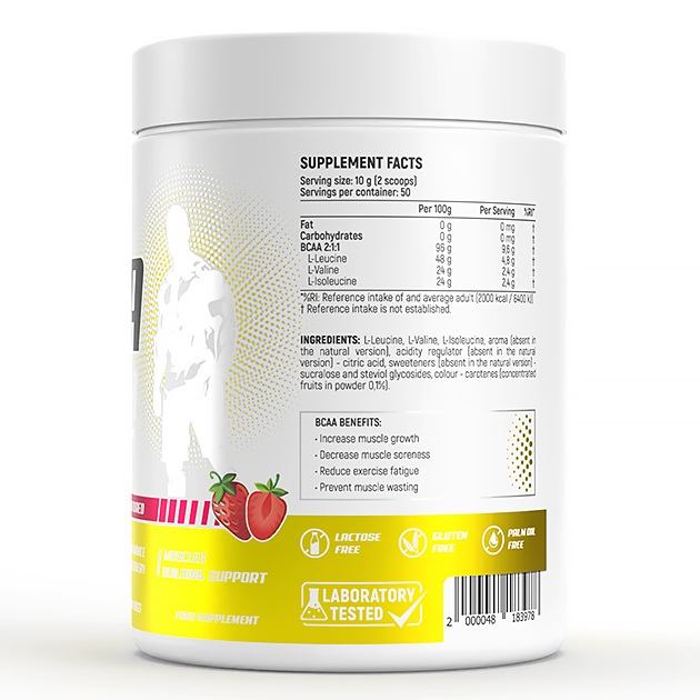 Аминокислоты EnergiVit BCAA 2:1:1 Zero 500 г Клубника-2 Аминокислоты EnergiVit BCAA 2:1:1 Zero 500 г Клубника-2