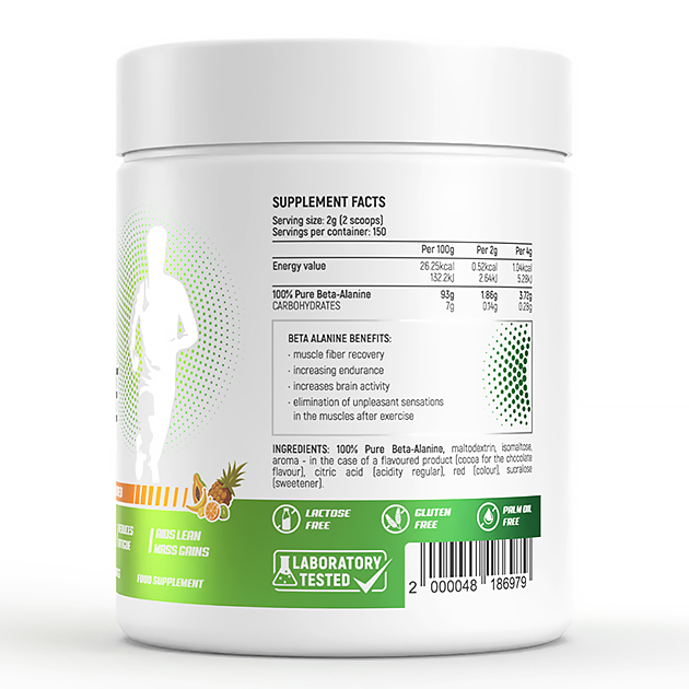 Аминокислота EnergiVit Beta Alanine 300 г Тропические фрукты-1 Аминокислота EnergiVit Beta Alanine 300 г Тропические фрукты-1