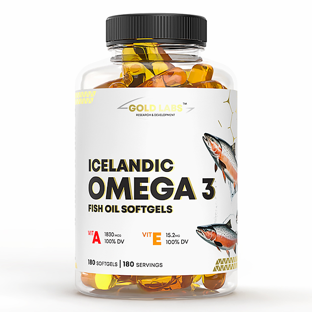 Рыбий жир Gold Labs Icelandic Omega 3 Fish Oil 180 кап Рыбий жир Gold Labs Icelandic Omega 3 Fish Oil 180 кап