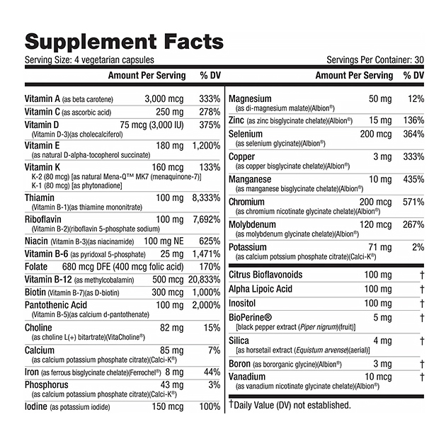 Мультивитамины Nutrabio MultiSport for Men 120 кап-1 Мультивитамины Nutrabio MultiSport for Men 120 кап-1