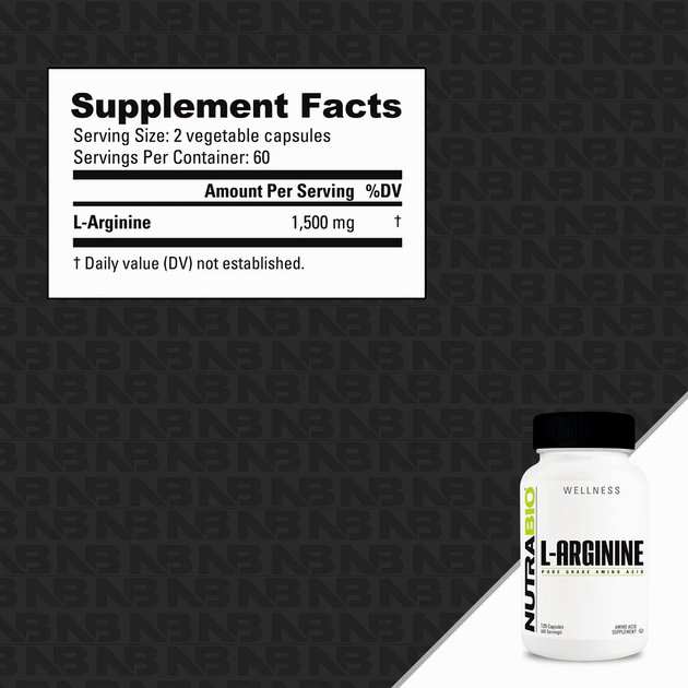 Аргинин NutraBio Arginine 750 mg 120 кап -1 Аргинин NutraBio Arginine 750 mg 120 кап -1