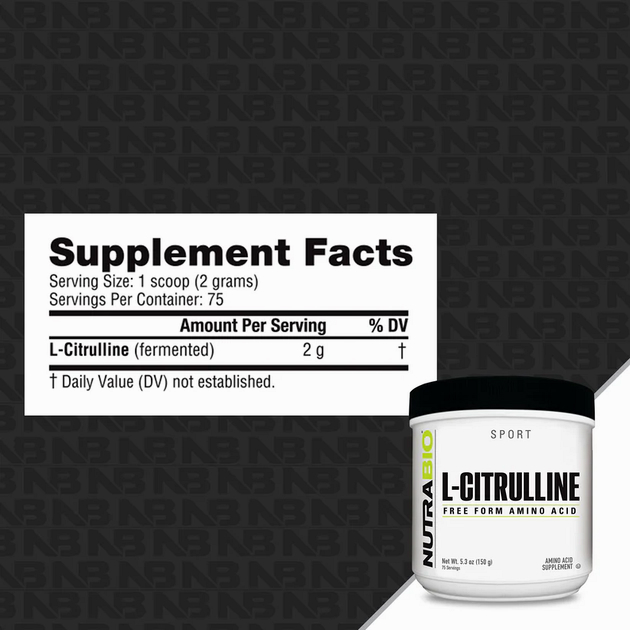 Цитрулин NutraBio Citrulline Powder 150 г -1 Цитрулин NutraBio Citrulline Powder 150 г -1