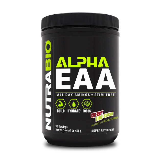 Незаменимые аминокислоты NutraBio Alpha EAA 455 г Вишня-лайм Незаменимые аминокислоты NutraBio Alpha EAA 455 г Вишня-лайм