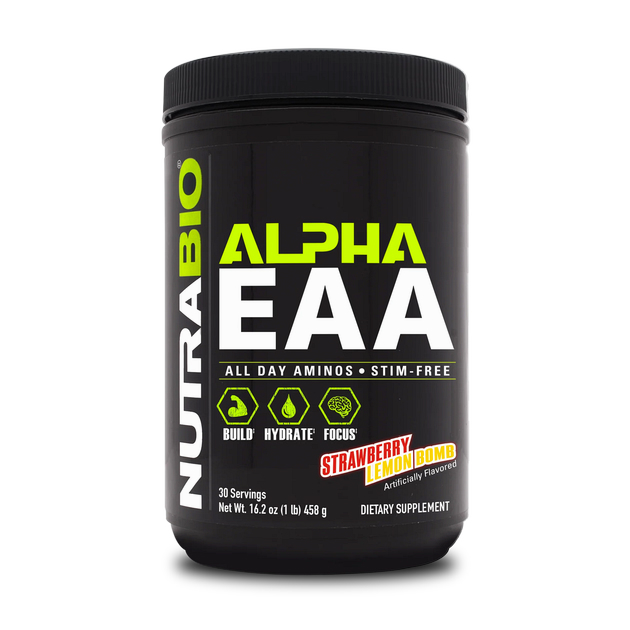 Незаменимые аминокислоты NutraBio Alpha EAA 455 г Клубнично-... Незаменимые аминокислоты NutraBio Alpha EAA 455 г Клубнично-...
