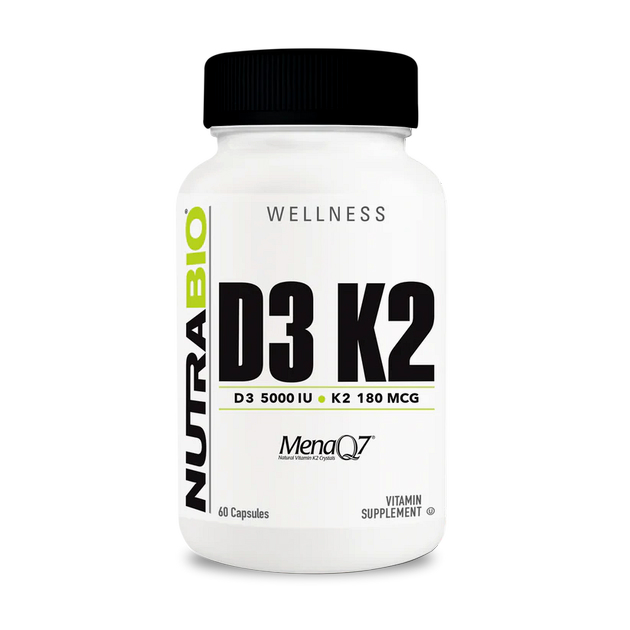 Витамины NutraBio Vitamin D3/K2 60 кап Витамины NutraBio Vitamin D3/K2 60 кап