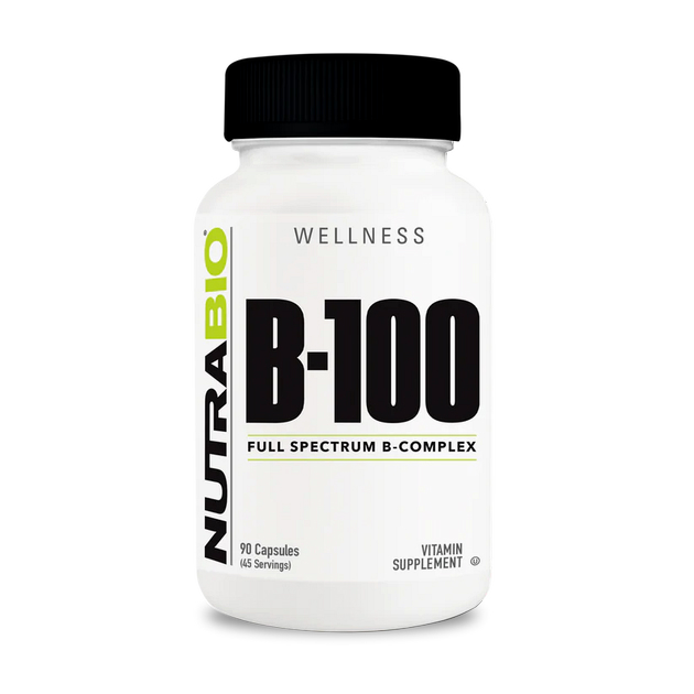 Витамины группы B NutraBio Vitamin B-100 Complex 90 вег. Кап Витамины группы B NutraBio Vitamin B-100 Complex 90 вег. Кап