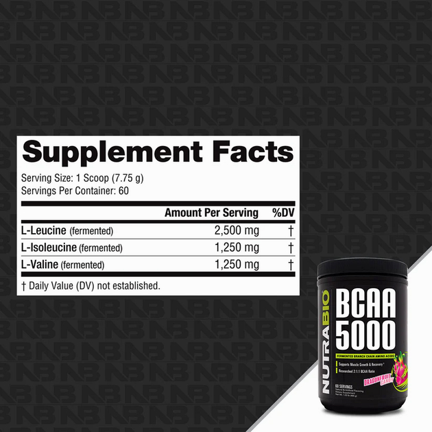 Комплекс BCAA NutraBio BCAA 5000 Powder 465 г Драконий фрукт-1 Комплекс BCAA NutraBio BCAA 5000 Powder 465 г Драконий фрукт-1