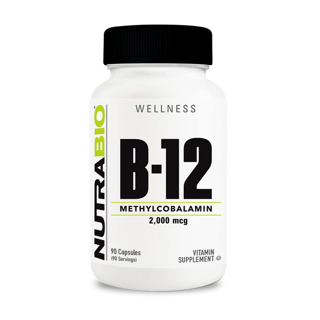 Витамин B12 NutraBio Vitamin B-12 2000 mcg 90 вег. Кап Витамин B12 NutraBio Vitamin B-12 2000 mcg 90 вег. Кап