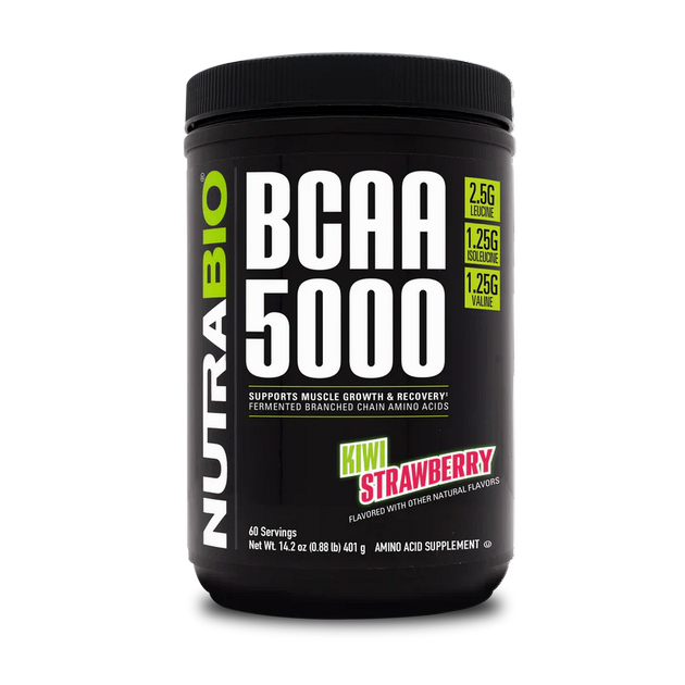 Комплекс BCAA NutraBio BCAA 5000 Powder 401 г Киви-клубника Комплекс BCAA NutraBio BCAA 5000 Powder 401 г Киви-клубника