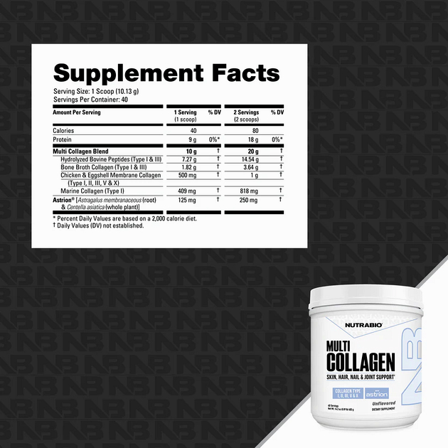 Коллаген NutraBio Multi Collagen 405 г -1 Коллаген NutraBio Multi Collagen 405 г -1