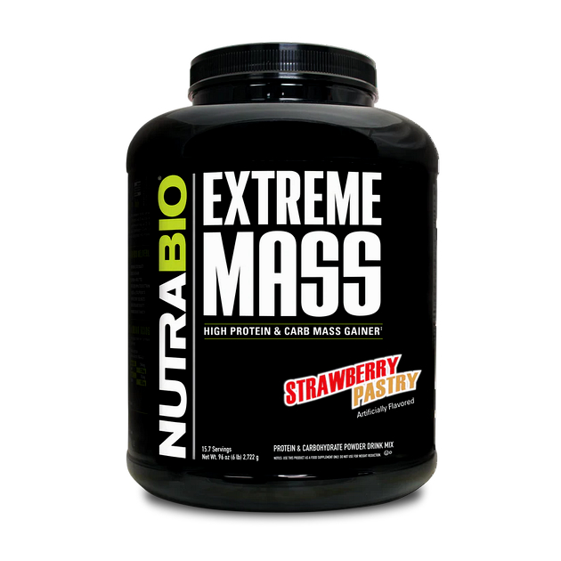 Гейнер для набора массы NutraBio Extreme Mass 2722 г Клубнич... Гейнер для набора массы NutraBio Extreme Mass 2722 г Клубнич...
