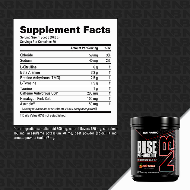 Предтренировочный комплекс NutraBio BASE PRE Workout 500 г Фруктовый пунш-1 Предтренировочный комплекс NutraBio BASE PRE Workout 500 г Фруктовый пунш-1