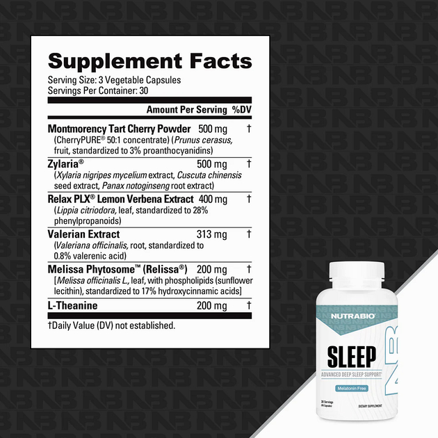 Комплекс для сна NutraBio SLEEP Advanced Deep Sleep Support 90 кап -1 Комплекс для сна NutraBio SLEEP Advanced Deep Sleep Support 90 кап -1