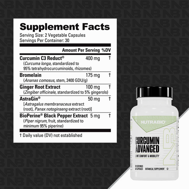 Куркумин NutraBio Curcumin Advanced 60 кап -1 Куркумин NutraBio Curcumin Advanced 60 кап -1