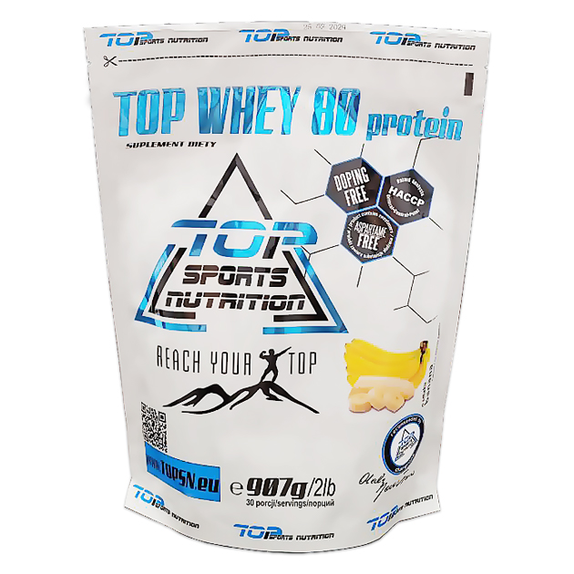 Протеин TOP Whey WPC 80 Protein 706 г Банан Протеин TOP Whey WPC 80 Protein 706 г Банан